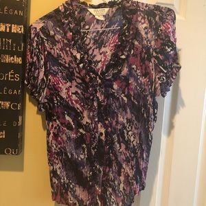Multi color purple sheer blouse size is XLP